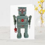 ロボット空白のな挨拶状 カード (黄色い花)