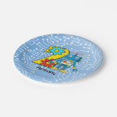 ロボット第2誕生日のカスタム ペーパープレート (アングル)