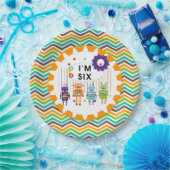 ロボット第6誕生日紙プレート ペーパープレート (パーティー)