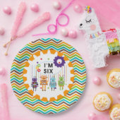 ロボット第6誕生日紙プレート ペーパープレート (パーティー)