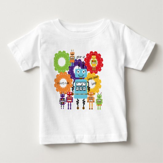 ロボット規則 ベビーTシャツ (正面)