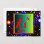 ロボット訪問者 ポストカード (正面/裏面)