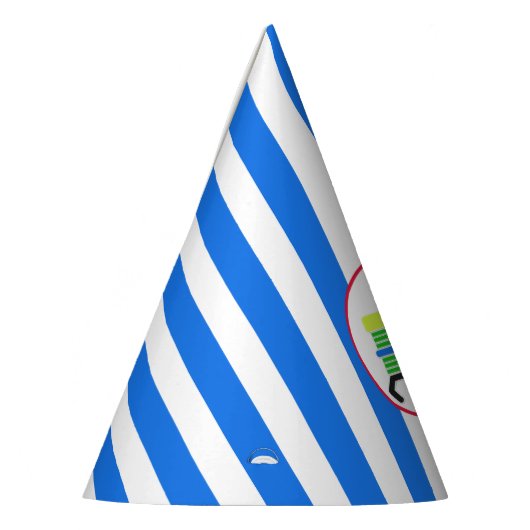 ロボット誕生会の帽子縞で飾り、 パーティーハット (左)