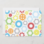 ロボット誕生日パーティーの招待状 招待状 (裏面)