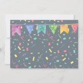 ロボット誕生日パーティーの招待 招待状 (裏面)