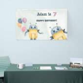 ロボット誕生日パーティーキッズ 横断幕 (トレードショー)