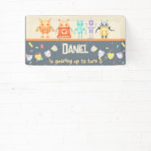 ロボット誕生日パーティーキッズ 横断幕 (インサイチュ)