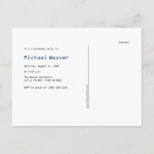 ロボット誕生日パーティー、ポストカード招待状 インビテーションポストカード (裏面)