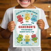 ロボット誕生日ブラスト 招待状