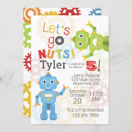 ロボット誕生日招待状ロボット誕生日パーティー 招待状