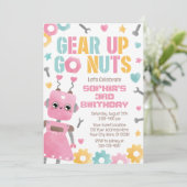 ロボット誕生日招待状、ガールロボット 招待状 (スタンド正面)