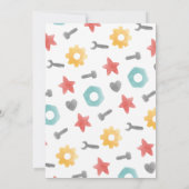 ロボット誕生日招待状, 男の子用ロボット 招待状 (裏面)