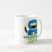 ロボット誕生日5年 コーヒーマグカップ (正面右)
