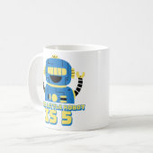 ロボット誕生日5年 コーヒーマグカップ (正面左)
