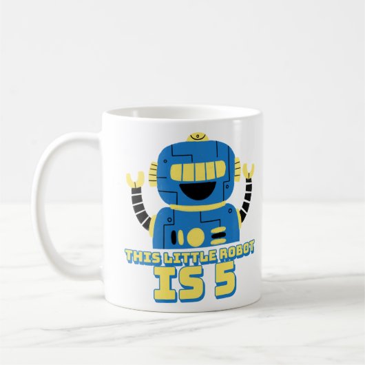 ロボット誕生日5年 コーヒーマグカップ (左)