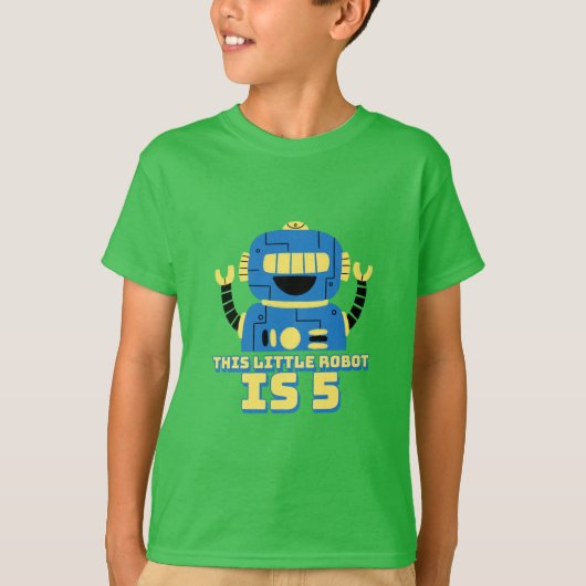 ロボット誕生日5年 Tシャツ (正面)