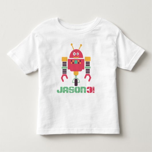 ロボット誕生日 トドラーTシャツ (正面)