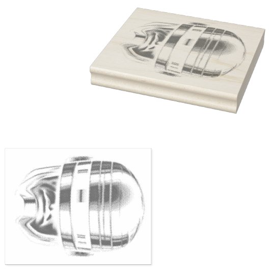 ロボット警官ヘルメット ラバースタンプ (押印)