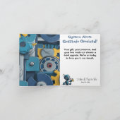 ロボット赤ちゃんを迎える準備 - ロボットベビーシャワー サンキューカード (内部)