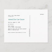 ロボット赤ちゃんシャワー葉書招待状 インビテーションポストカード (裏面)