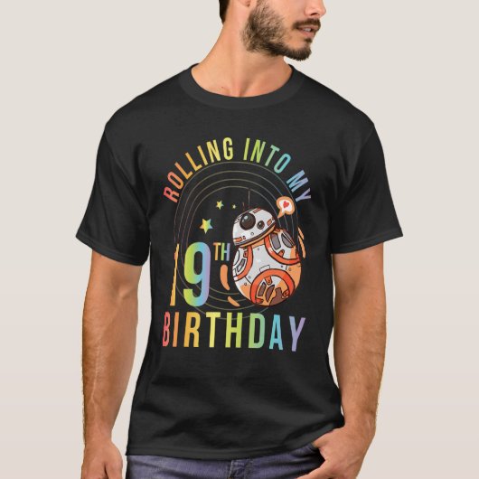 ロボット転がが19誕生日に入って私に幸せ19 Tシャツ (正面)