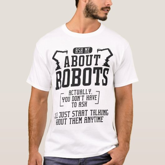 ロボット頼工学の技術者は Tシャツ (正面)