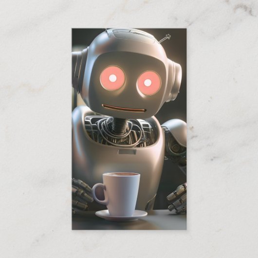 ロボット飲みコーヒー 名刺 (正面)