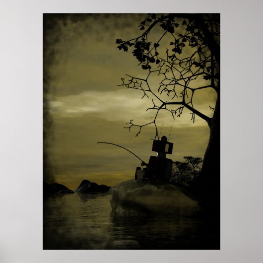 ロボット魚釣りポスター ポスター (正面)