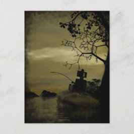 ロボット魚釣り葉書 ポストカード