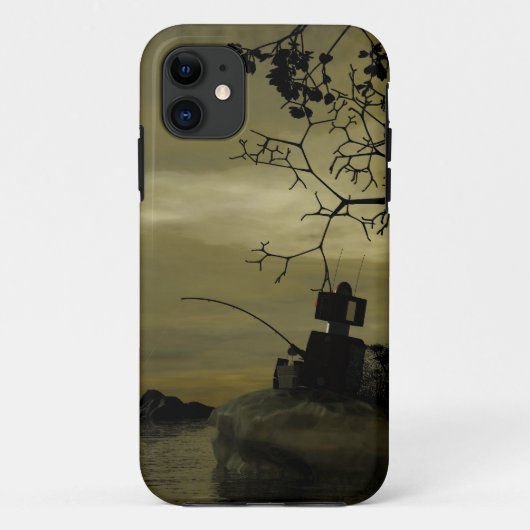 ロボット魚釣り Case-Mate iPhoneケース (裏面)