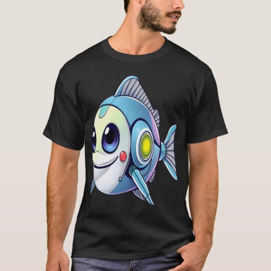 ロボット魚 Tシャツ (正面)