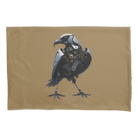 ロボット鳥 枕カバー (正面)