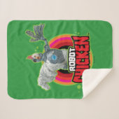 ロボット鶏キャラクターロゴ シェルパブランケット (正面(横))