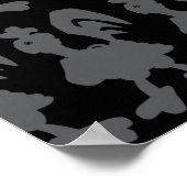 ロボット鶏シルエットパターン ポスター (角)