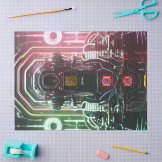 ロボット1ティッシュペーパー 薄葉紙 (クラフト)