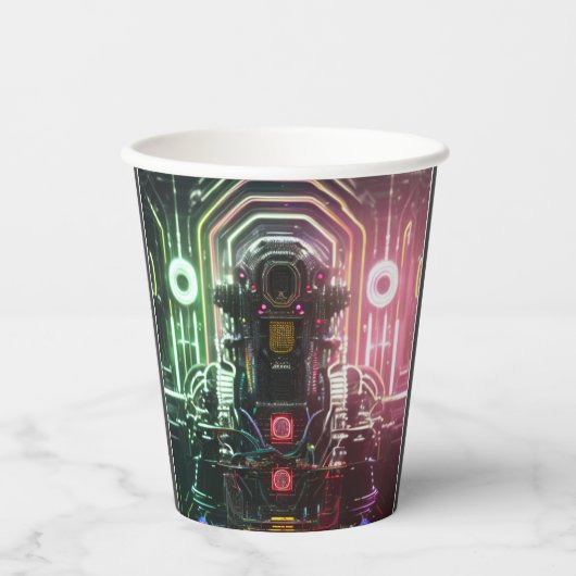 ロボット1紙カップ 紙コップ (正面)