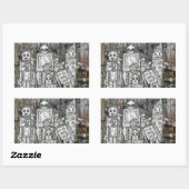 ロボット11 長方形シール (シート)