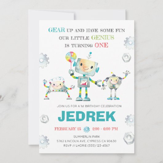 ロボット1 招待状 (正面)