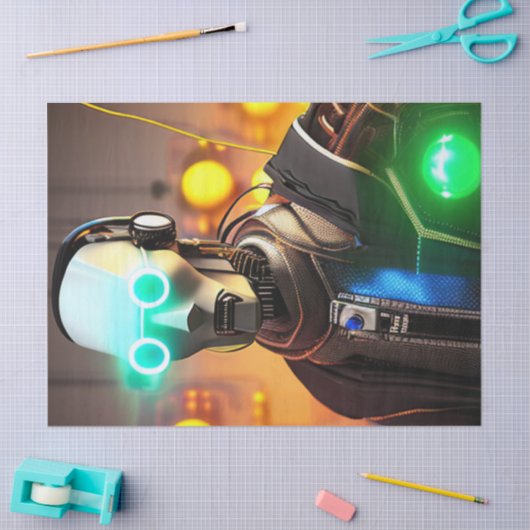 ロボット2ティッシュペーパー 薄葉紙 (クラフト)