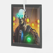 ロボット2角形ガラスオーナメント ガラスオーナメント (正面左)