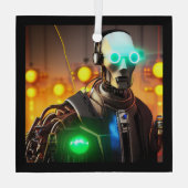 ロボット2角形ガラスオーナメント ガラスオーナメント (裏面)