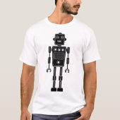 ロボット270620/011 – 白黒Tシャツ Tシャツ (正面)