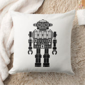 ロボット270620/04 – 白黒 クッション (ブランケット)