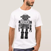 ロボット270620/08 – 白黒Tシャツ Tシャツ (正面)