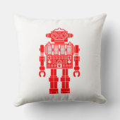 ロボット270620/08 -赤と白装飾用クッション クッション (裏面)