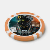 ロボット3オレンジ5000ストライプのトランプのポーカーチップ ポーカーチップ (シングル)