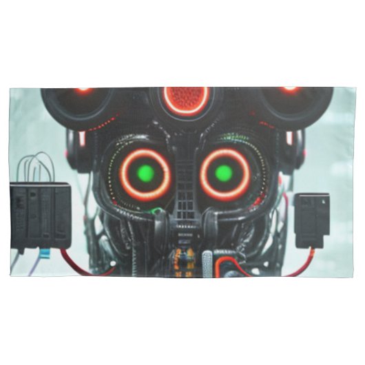 ロボット3グレーキング枕ケース 枕カバー (正面)