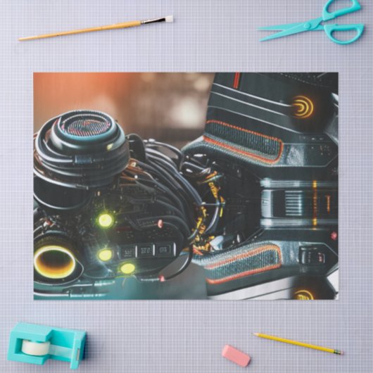 ロボット3ティッシュペーパー 薄葉紙 (クラフト)