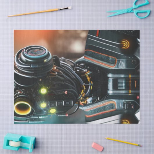 ロボット3ティッシュペーパー 薄葉紙 (クラフト)