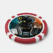 ロボット3レッド5ストライプのトランプのポーカーチップ ポーカーチップ (シングル)